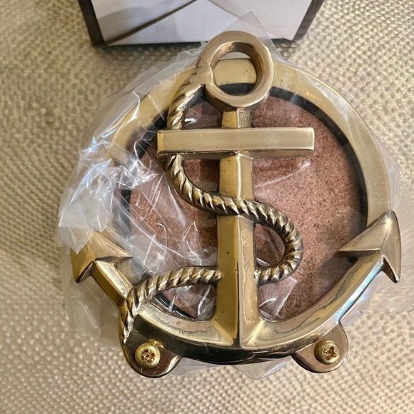 Other - Vintage Brass Anchor Coaster Set